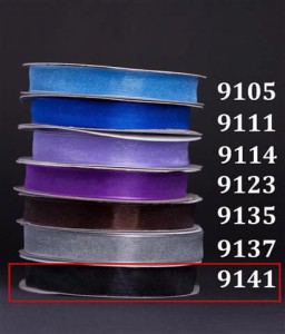 Wstążka szyfonowa 25mm/32mb - 9141 czarny
