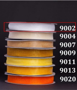 Wstążka szyfonowa 6mm/32mb - 9002 biały