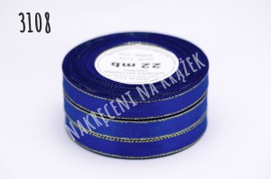 Wstążka satynowa ozdobna 6mm/22mb - 3108 granatowy