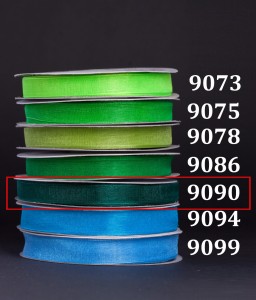 Wstążka szyfonowa 6mm/32mb - 9090 butelkowa zieleń/szmaragdowy