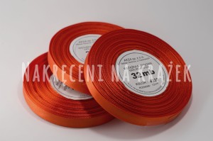 Wstążka satynowa 6mm/32mb - 8030 czerwony koralowy / ceglasty