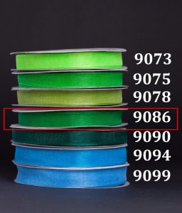 Wstążka szyfonowa 38mm/32mb - 9086 ciemny zielony