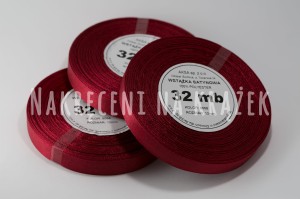 Wstążka satynowa 50mm/32mb - 8058 bordowy