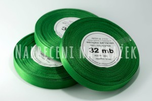 Wstążka satynowa 6mm/32mb - 8086 ciemny zielony