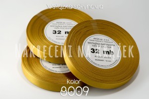 Wstążka satynowa 50mm/32mb - 8009 złoty