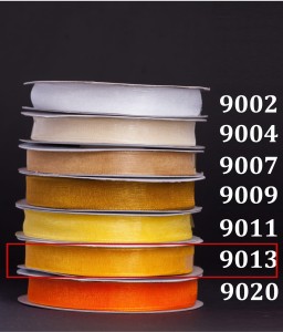 Wstążka szyfonowa 6mm/32mb - 9013 żółty ciemny