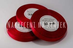 Wstążka satynowa 12mm/32mb - 8056 krwistoczerwony wiśniowy