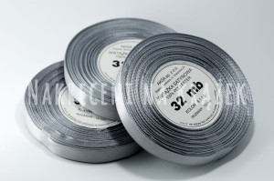 Wstążka satynowa 12mm/32mb - 8139 srebrny