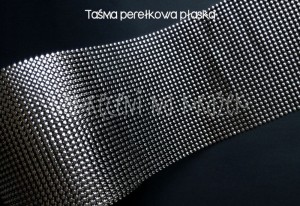 Taśma perełkowa płaska - 12cm zer x 10cm
