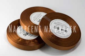 Wstążka satynowa 6mm/32mb - 8132 brązowy