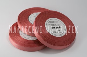 Wstążka satynowa 6mm/32mb - 8043 ciemny koralowy róż