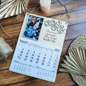 Kalendarz grawerowany dwuwarstwowy Dzień Babci i Dziadka