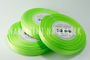 Wstążka satynowa 38mm/32mb - 8073 neonowy zielony