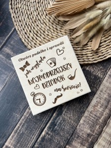 Pudełko Najmądrzejszego Dziadka/ z lusterkiem!