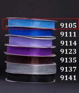 Wstążka szyfonowa 38mm/32mb - 9105 niebieski