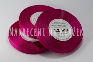 Wstążka satynowa 6mm/32mb - 8053 fuksja