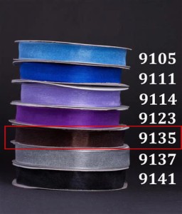 Wstążka szyfonowa 38mm/32mb - 9135 czekoladowy