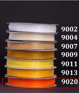 Wstążka szyfonowa 38mm/32mb - 9020 pomarańczowy