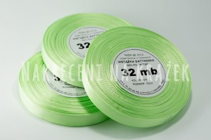 Wstążka satynowa 12mm/32mb - 8072 seledynowa zieleń