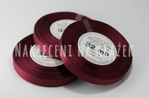 Wstążka satynowa 6mm/32mb - 8060 ciemne bordo bakłażan