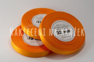 Wstążka satynowa 50mm/32mb - 8018 pomarańczowo-złoty