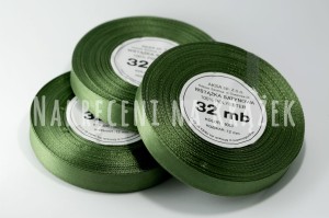 Wstążka satynowa 6mm/32mb - 8083 khaki zgniła zieleń