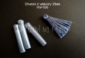 Chwost z wiskozy 35mm niebieski