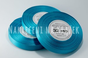 Wstążka satynowa 12mm/32mb - 8094 jasny turkus