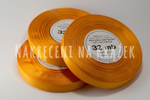 Wstążka satynowa 6mm/32mb - 8016 pomarańczowy jasny / bursztynowy