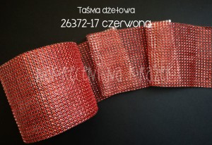 Taśma dżetowa czerwona 12cm szer x10cm