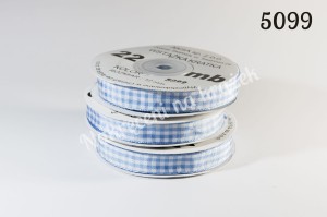 Wstążka w kratkę 12mm/22mb - 5099 błękitny