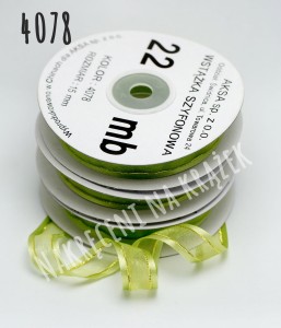 Wstążka szyfonowa ozdobna 38mm/22mb - 4078 pistacjowy