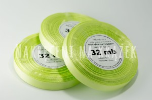 Wstążka satynowa 6mm/32mb - 8077 limonkowa zieleń